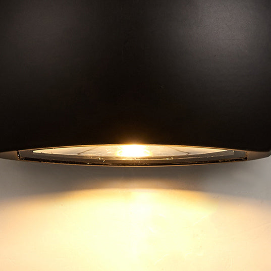 Contemporary Industrial Semicircle Aluminum LED Outdoor Wall Sconce Lamp For Garden | Bowlift