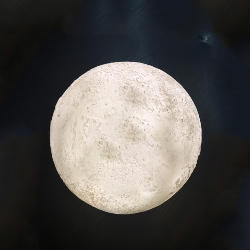 BowLift | Creative Mini Rechargeable 3D Printed Moon 1-Light LED Table Lamp