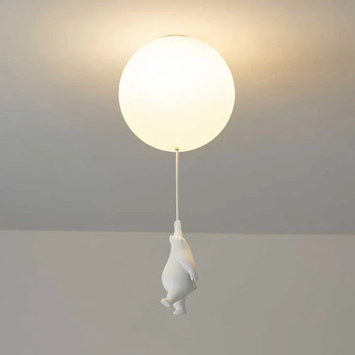 Children's Ceiling Lamp with Bear and Balloon - CloudBear | Bowlift