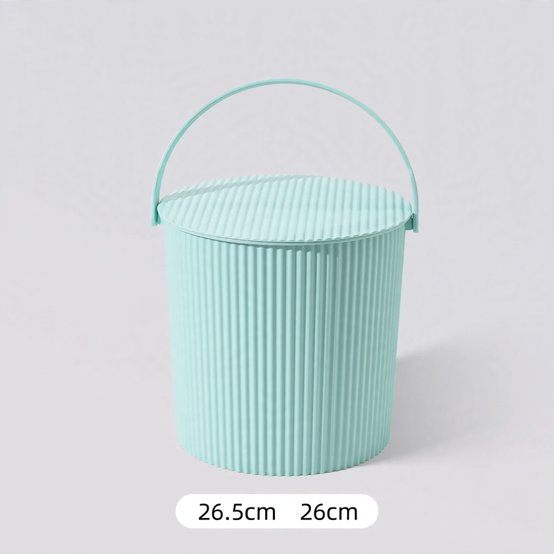 Plastic bucket with handle, various sizes