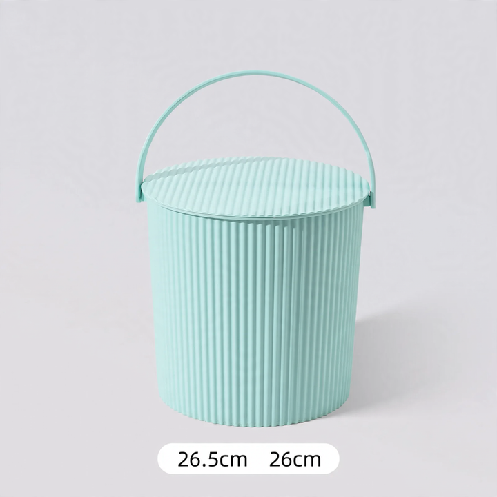 Plastic bucket with handle, various sizes