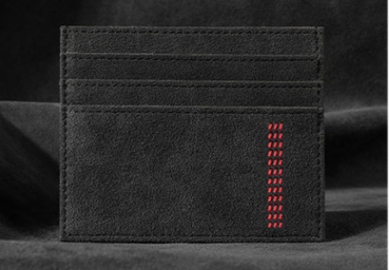 BowLift | Large Capacity Slim Woven Suede Card Holder, for Shopping, Travelling, Jogging or Working