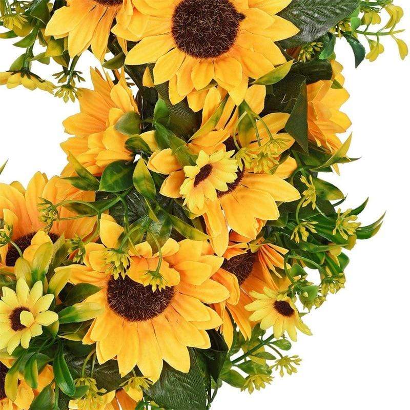 BowLift | 16'' Gold Artificial Sunflower Wreath