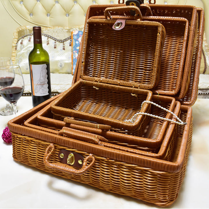 Handcrafted Wicker Storage Case Bowlift