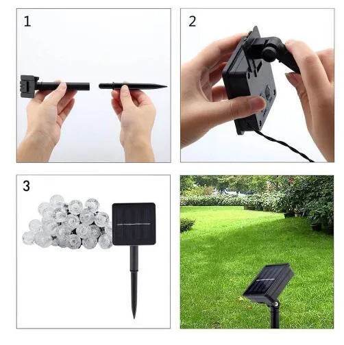BowLift | Crystal solar power of the led lamp string lights christmas lights solar garden outdoor decoration for christmas