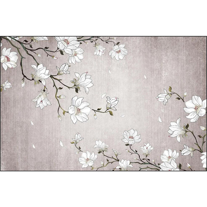 BowLift | Light Red Oriental Carpet Polyester Floral Element Carpet Washable Non-Slip Back Carpet for Living Room