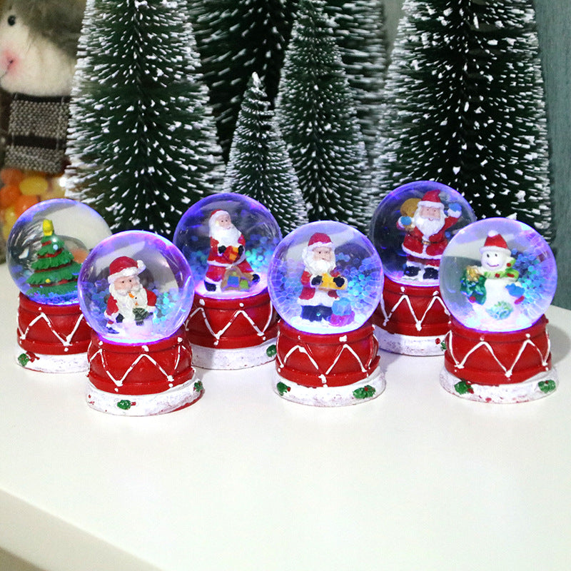 Decorative LED Christmas Snow Globe Set Bowlift