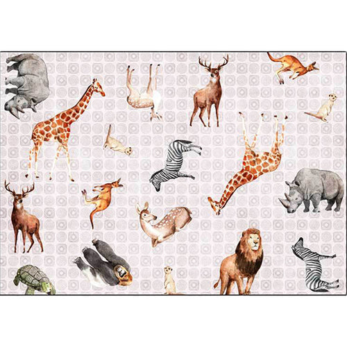 Contemporary animal print rug Black and White Polyester rug Machine washable Non-slip area rug for the bedroom | Bowlift