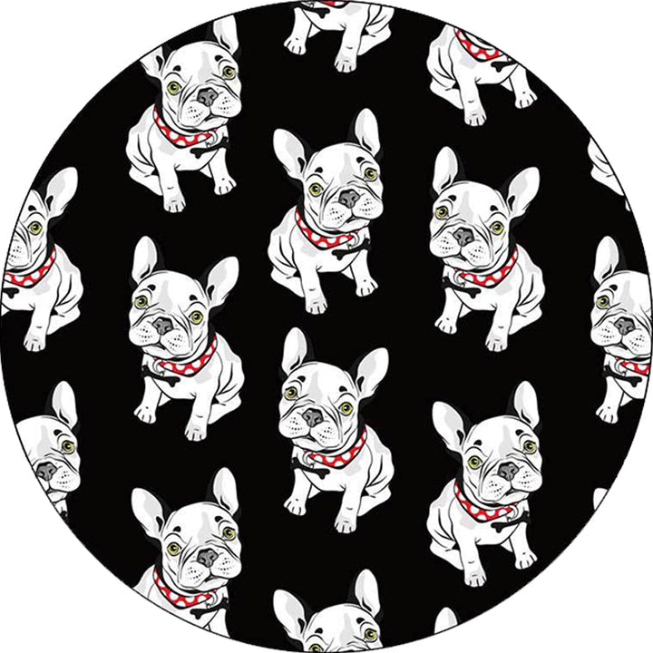 BowLift | Black Children's Room Carpet Children Animals Dog Pattern Rug Polyester Non-Slip Backing Rug
