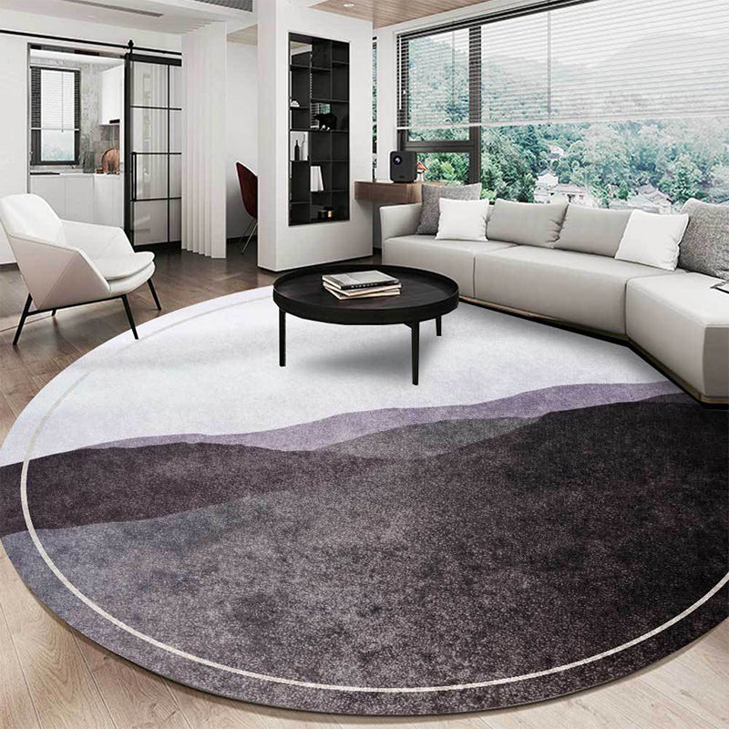 BowLift | Green and Gray Oriental Carpet Polyester Mountain Ombre Pattern Carpet Washable Non-Slip Back Carpet for Living Room