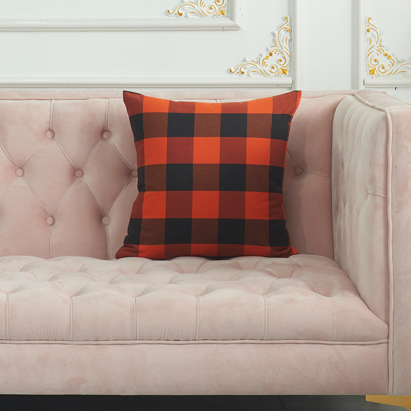 Cozy Checkered Decorative Pillow