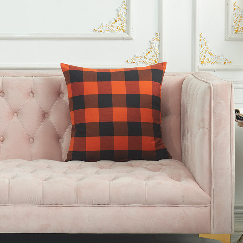 Cozy Checkered Decorative Pillow