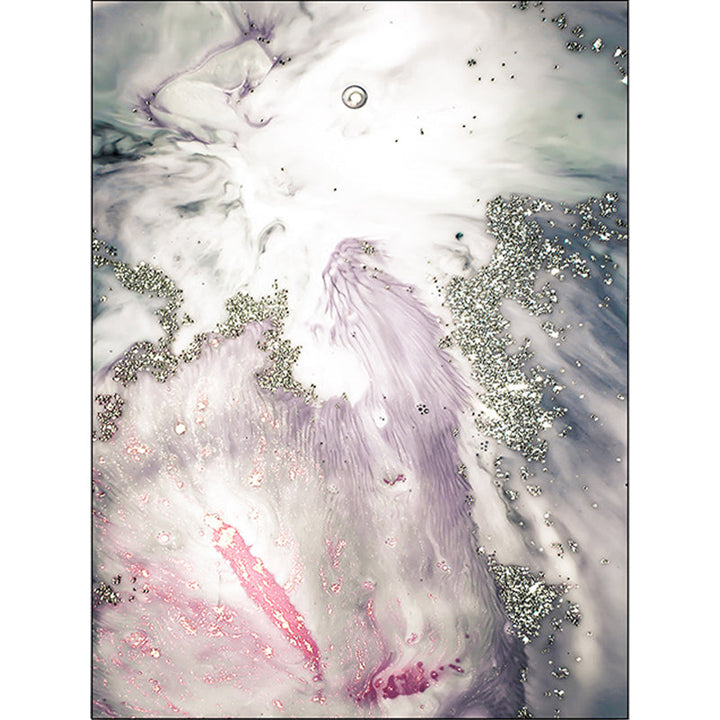 Modern living room rug in gray and pink Abstract seawater print rug Polyester washable pet-friendly rug | Bowlift