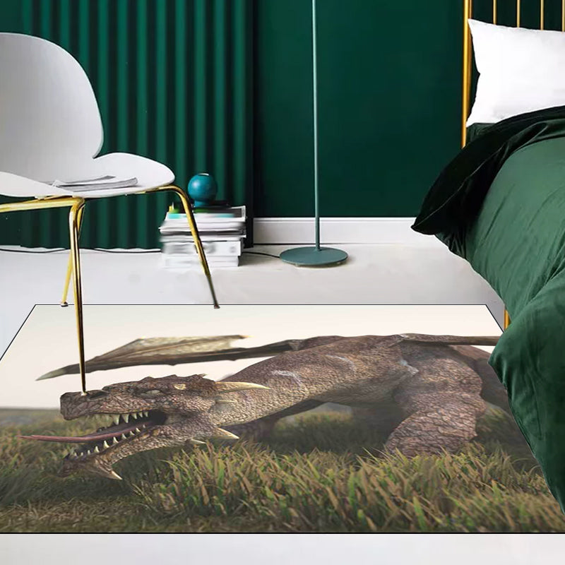 Unique animal pattern carpet brown modern carpet polyester washable non-slip backing carpet for the living room | Bowlift