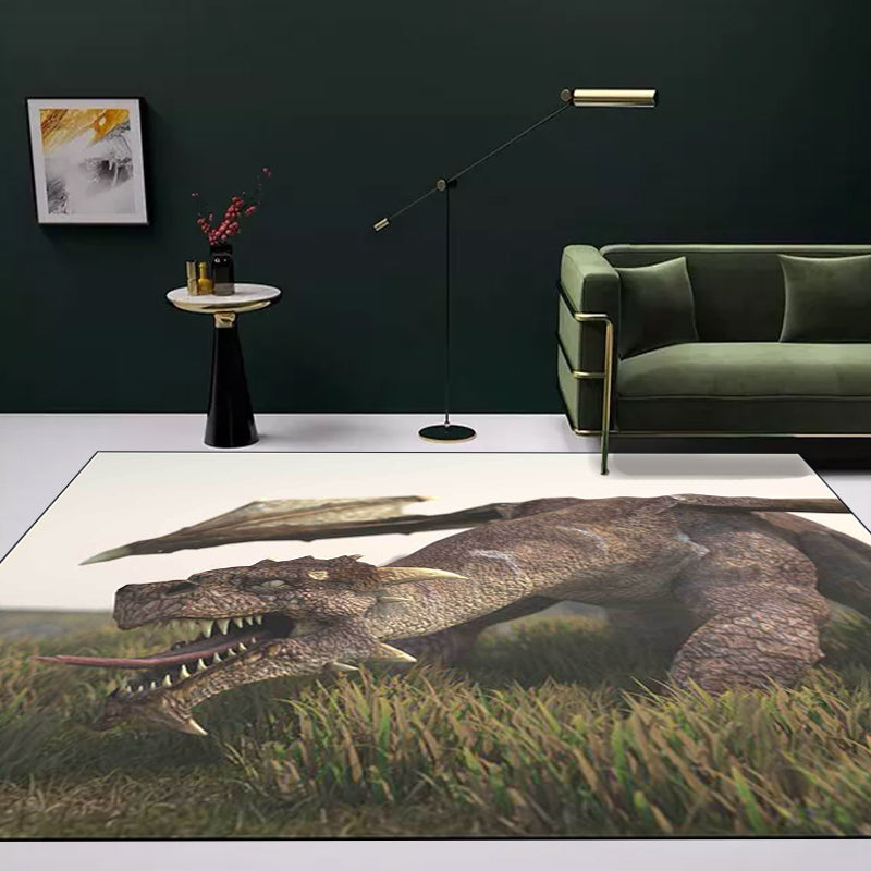 Unique animal pattern carpet brown modern carpet polyester washable non-slip backing carpet for the living room | Bowlift