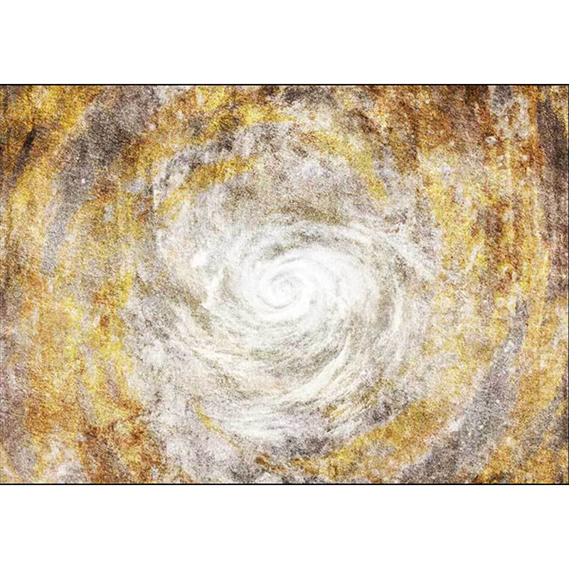 New Abstract Rug Gold Polyester Rug Machine Washable Non-Slip Area Rug for Bedroom | Bowlift