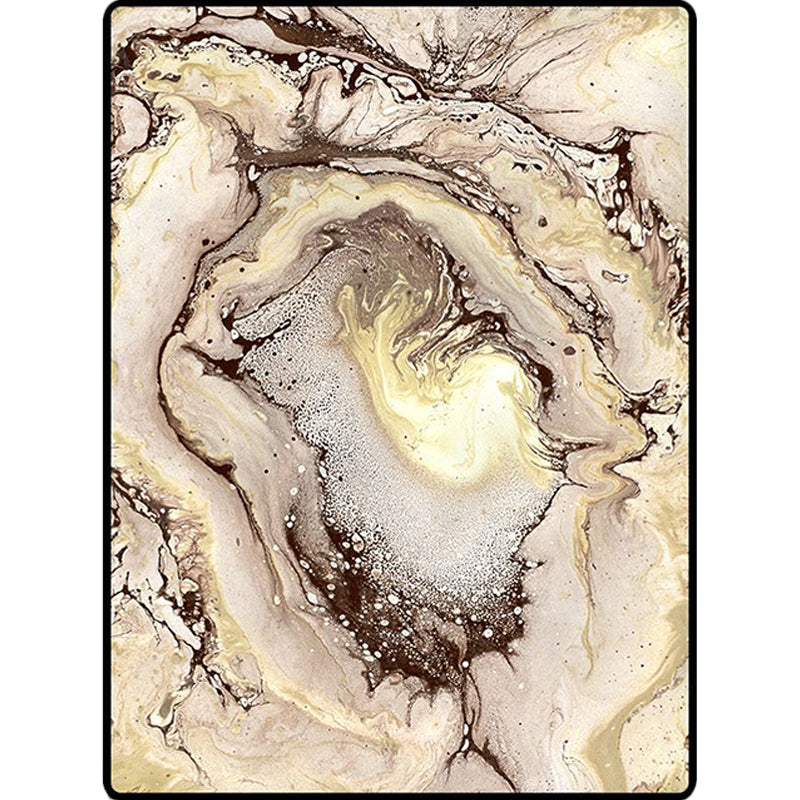 Brown bedroom rug Modern abstract stone-sand pattern area rug Polyester machine washable rug | Bowlift