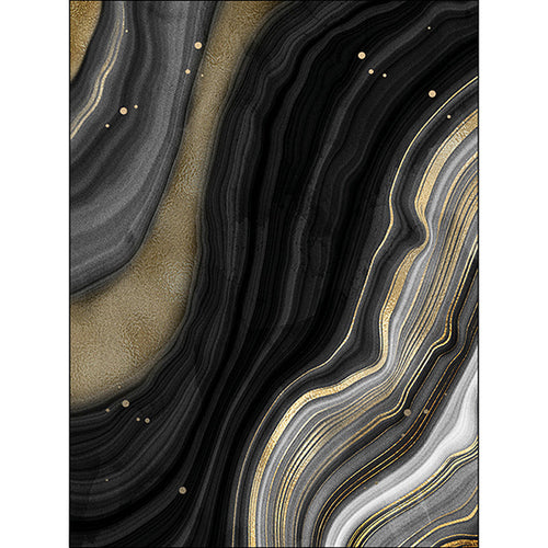 New Modern Carpet in Black and Gold Abstract Stone Vein Pattern Carpet Polyester Washable Carpet for Home Decoration | Bowlift