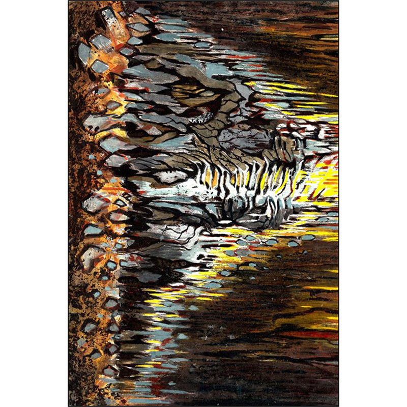 Brown bedroom carpet modern abstract stone pattern carpet polyester washable dirt-repellent carpet | Bowlift