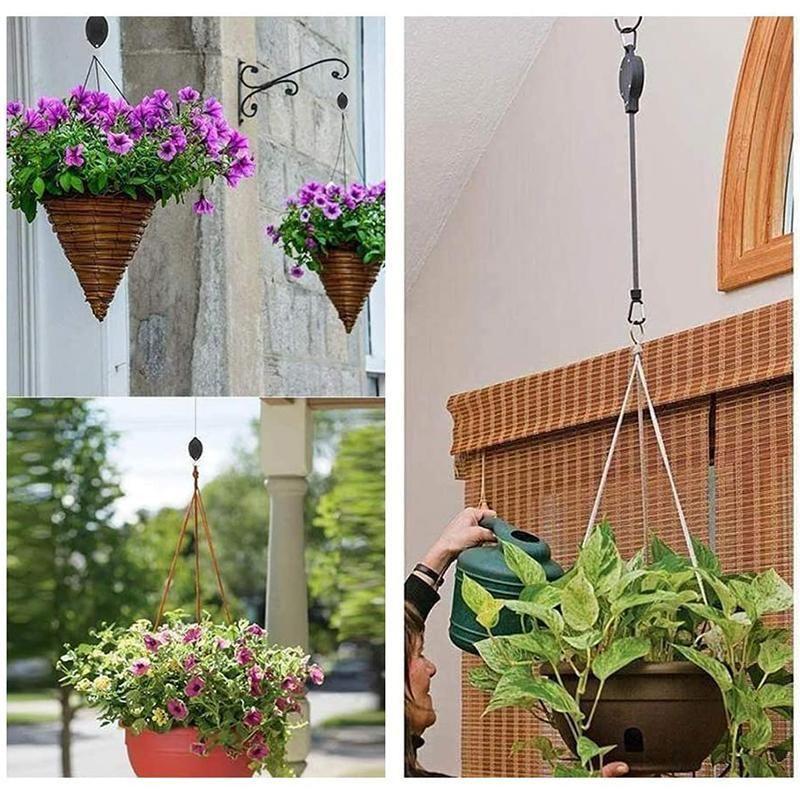 BowLift | Retractable Hook for Garden Pots, Bird Feeder