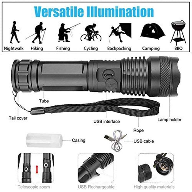 BowLift | USB Charging Waterproof P50 LED Flashlight