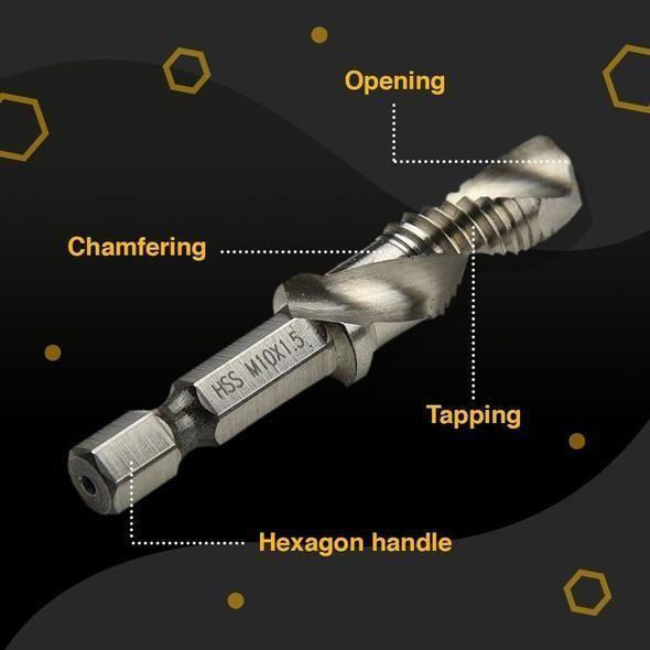 BowLift | 3/6 Pcs Thread Tap Drill Bits Set