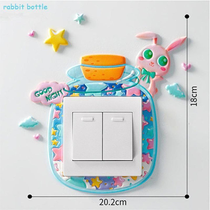 BowLift | Cartoon Room Decor Silicone On-off Switch Wall Sticker