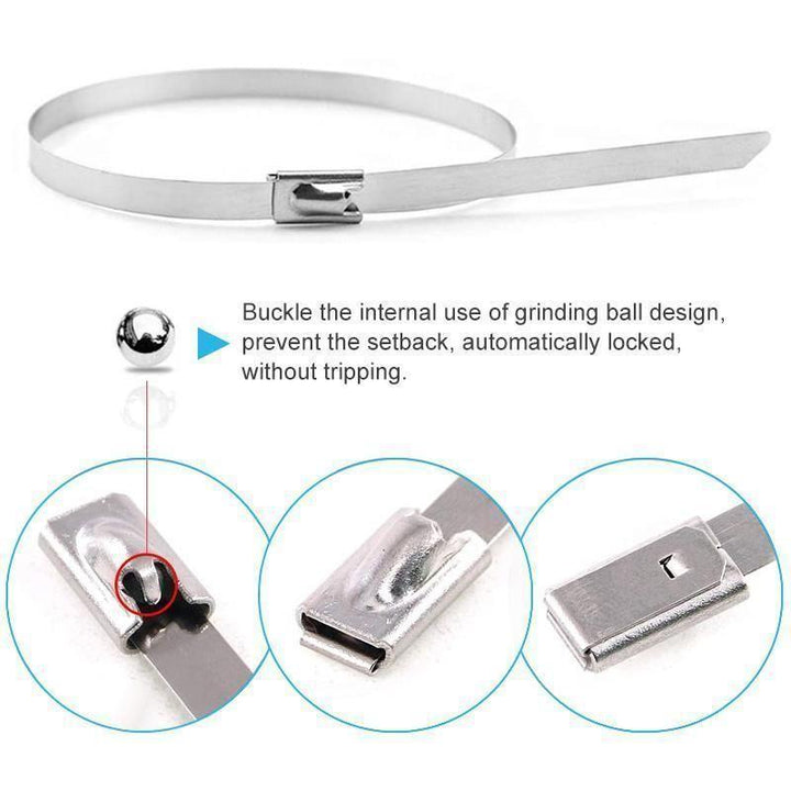 BowLift | Multi-Purpose Locking Cable Metal Zip Ties