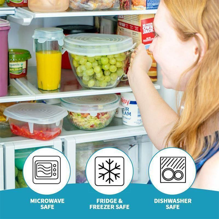 BowLift | Stretchable food silicone lid, 6 pieces