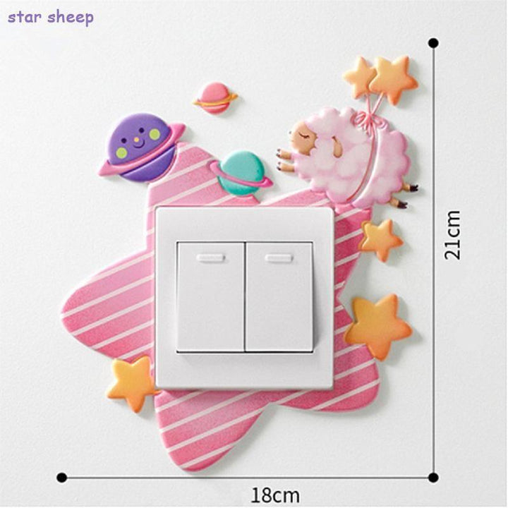 BowLift | Cartoon Room Decor Silicone On-off Switch Wall Sticker