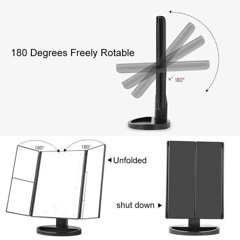 BowLift | Lighted Makeup Vanity Mirror, 24LED