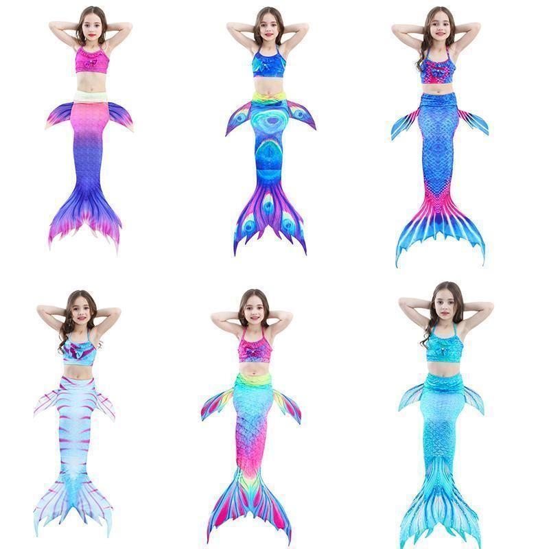BowLift | Girls Mermaid Tail Kids Swimsuit Bikini Set