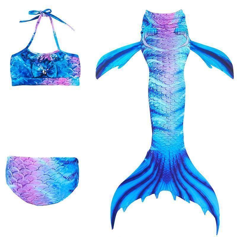 BowLift | Girls Mermaid Tail Kids Swimsuit Bikini Set