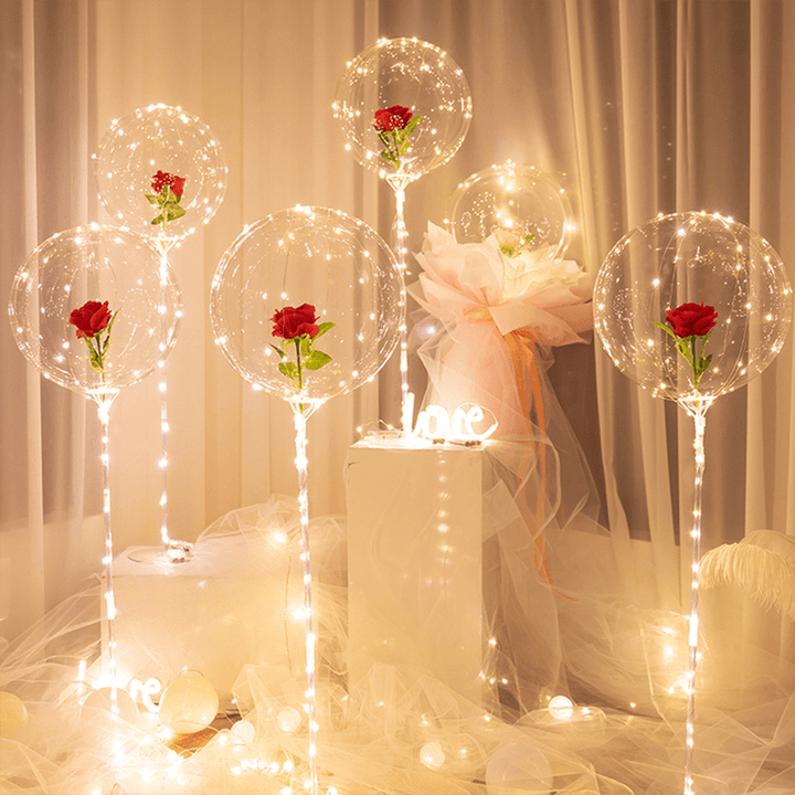 BowLift | LED Luminous Balloon Rose Bouquet