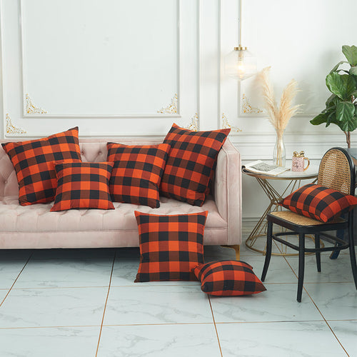 Cozy Checkered Decorative Pillow