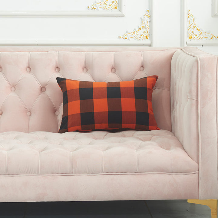 Cozy Checkered Decorative Pillow
