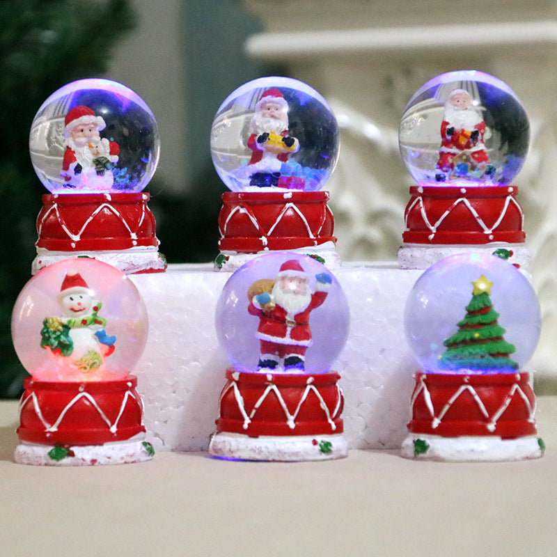 Decorative LED Christmas Snow Globe Set Bowlift