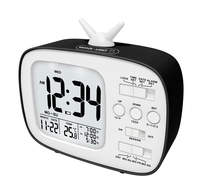 Digital radio alarm clock with large LED display Bowlift