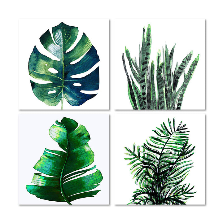 BowLift | Stylish tropical leaf art print for bedroom Botanical wall decoration in green
