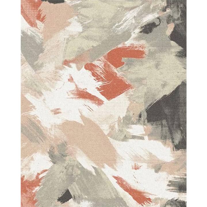 Nordic Modern Rug in Gray Abstract Painting Pattern Rug Polyester Pet-Friendly Rug for Home Decor | Bowlift