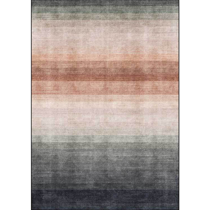 New Modern Carpet in Gray Abstract Ombre Stripe Pattern Carpet Polyester Washable Carpet for Home Decor | Bowlift