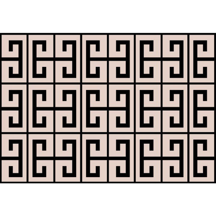 Brown bedroom rug modern geometric pattern area rug polyester non-slip backing washable rug | Bowlift