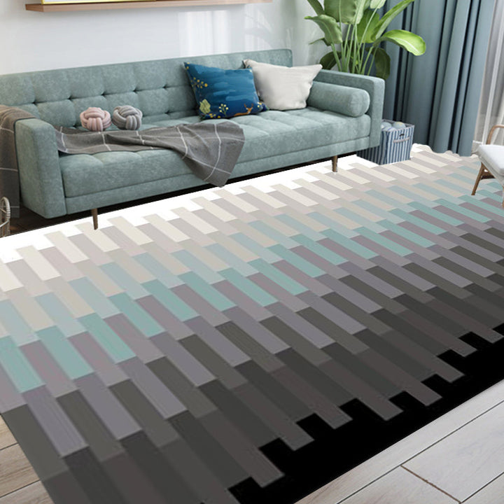 BowLift | Multicolored Bedroom Carpet New Arrivals Geometry Rectangular Pattern Carpet Polyester Machine Washable Carpet