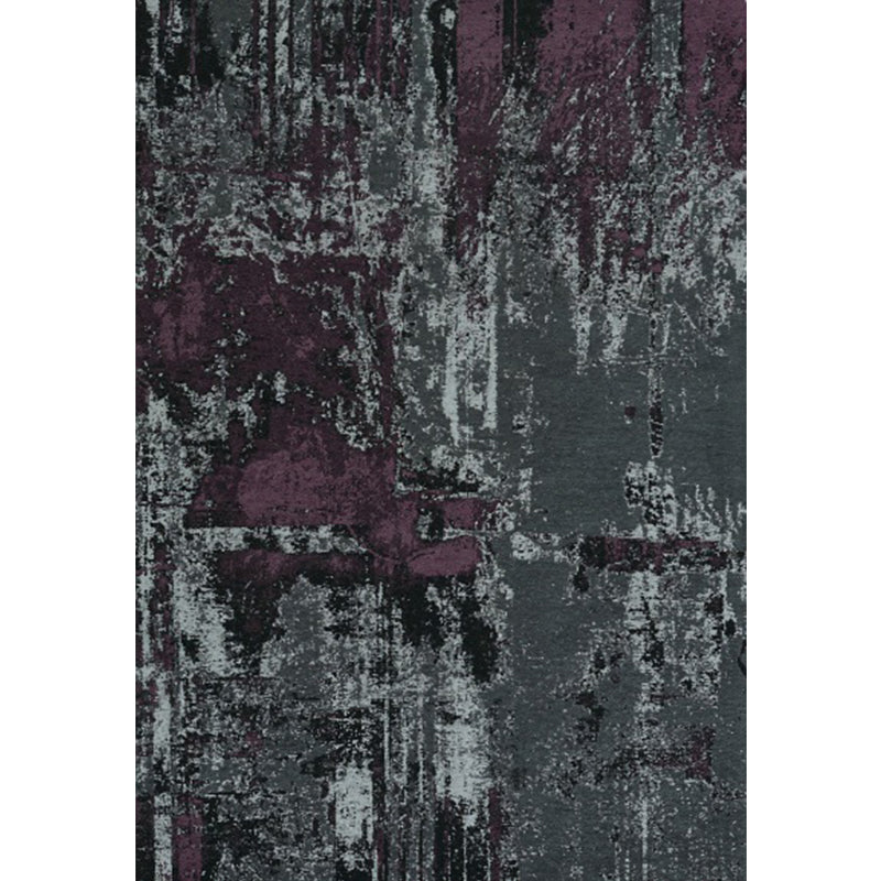 Gray Bedroom Carpet Modern Abstract Cement Pattern Area Rug Polyester Washable Non-Slip Rug | Bowlift