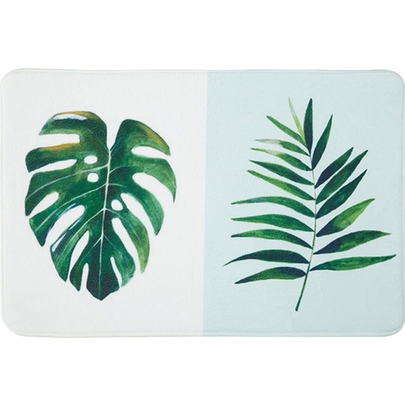 BowLift | Green and Pink Children's Room Carpet Children Botanical Leaf Potted Plants Pattern Area Rug Polyester Pet Friendly Carpet