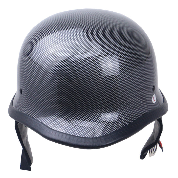 Vintage Carbon Fiber Motorcycle Helmet Bowlift