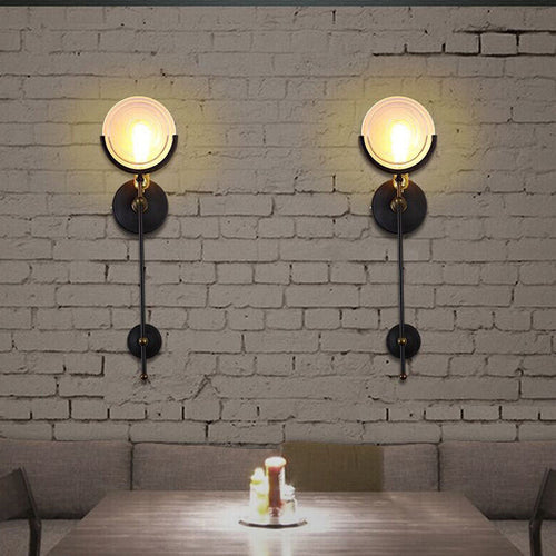 BowLift | 1 Light Wall Mounted Light with Clear Glass Plate Postmodern Wall Lighting for the Kitchen