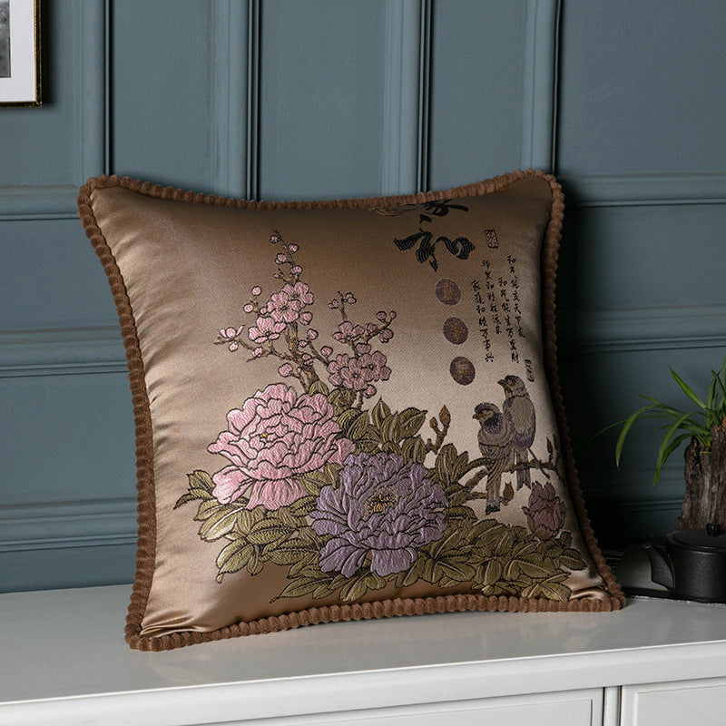 Decorative Embroidered Throw Pillow