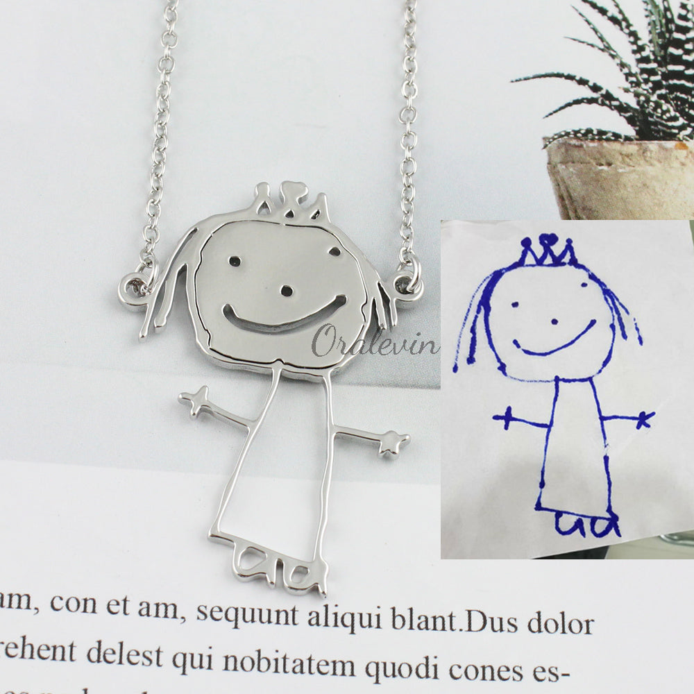 BowLift | Personal children's drawing as a necklace