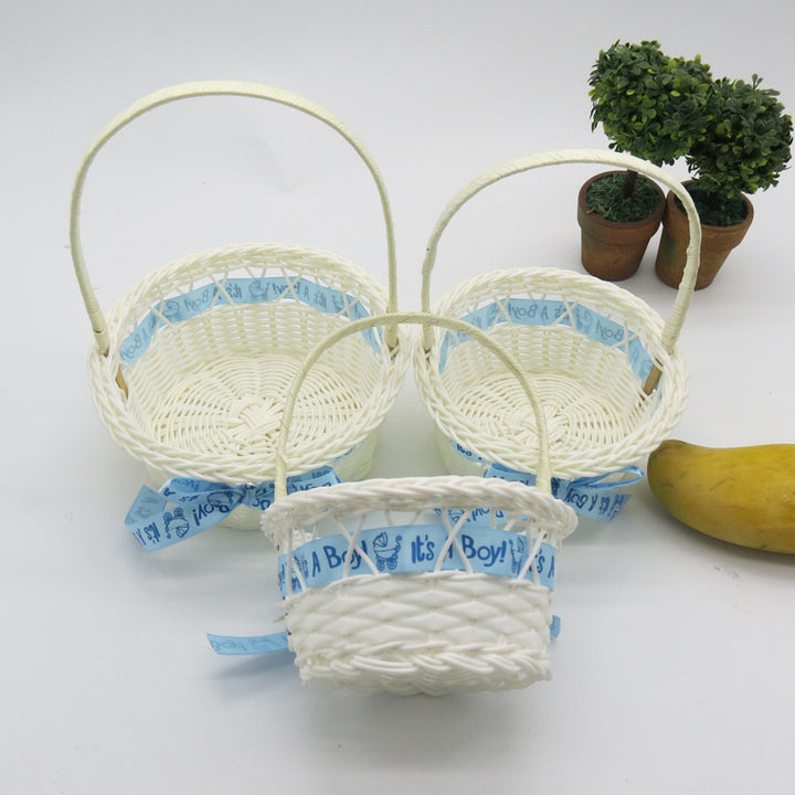 Women Elegant Basket with Woven Design Bowlift